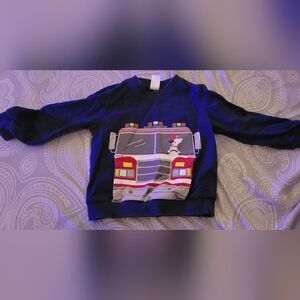 Carter's Navy Fire Truck Sweatshirt